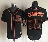 San Francisco Giants #35 Brandon Crawford Black New Cool Base Alternate Stitched Baseball Jersey,baseball caps,new era cap wholesale,wholesale hats